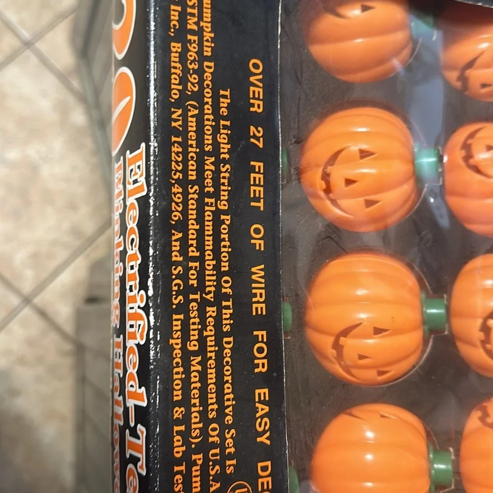 20 Vintage Electrified Terrified‎ Blinking Halloween Lights